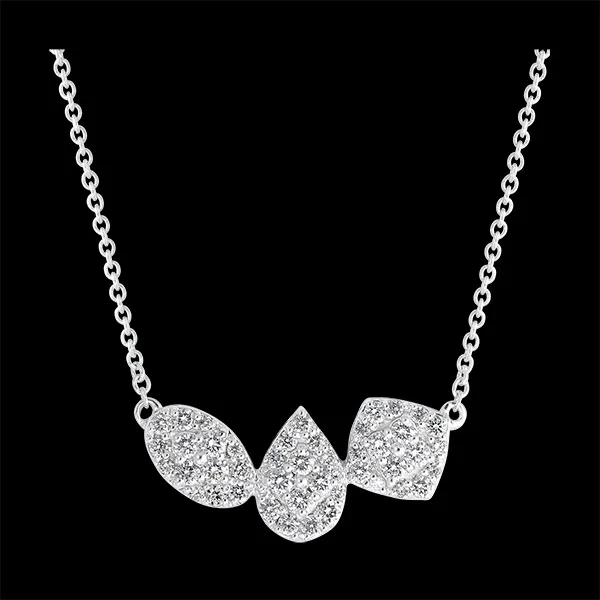 Collier Destinée - Cléo - or blanc 9 carats et diamants