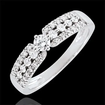 Bague de Fiançailles Destinée - Médicis - or blanc 9 carats - 0.10 carat