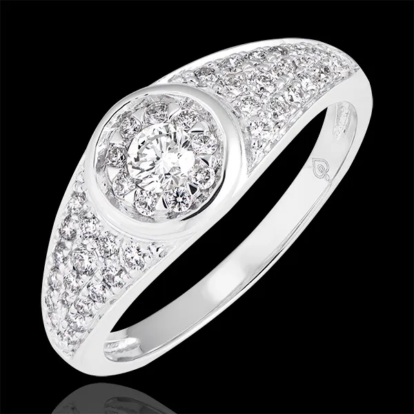 Destiny - Appoline Engagement Ring - 9K White Gold and Diamonds