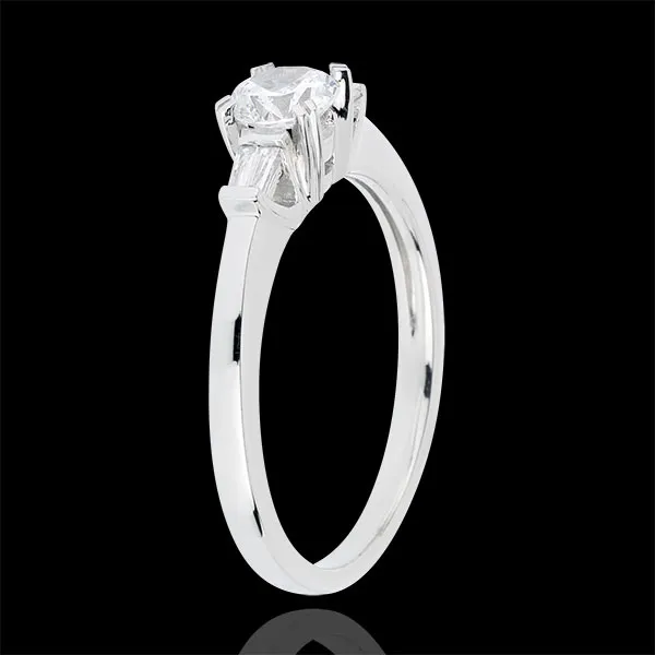 Bague de Fiançailles Destinée - Solitaire Mon Ange - or blanc 18 carats