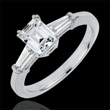 Bague Solitaire Destinée - Sublime Amour - or blanc 18 carats