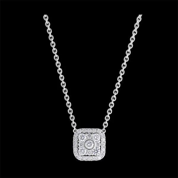 Destiny Necklace - Isis - white gold 9 carats and diamonds