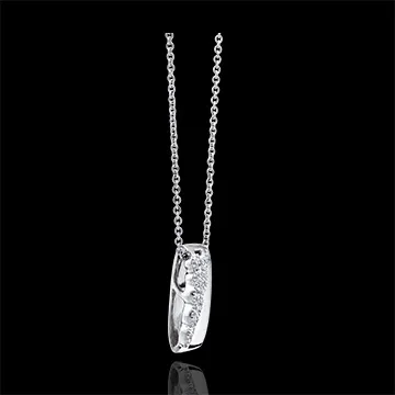 Destiny Necklace - Constance - white gold 9 carats and diamonds