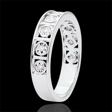 Destiny Wedding Band - Secret Love - with 9 Diamonds