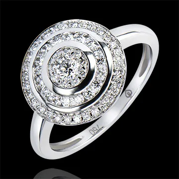 Destiny Engagement Ring - Hypnosis - white gold 9 carats and diamonds