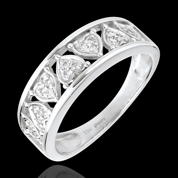 Anillo Destino - Clotilda - oro blanco - 18 quiltates
