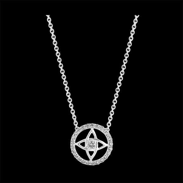 Collana Destino - Théa - oro bianco 18 carati e diamanti