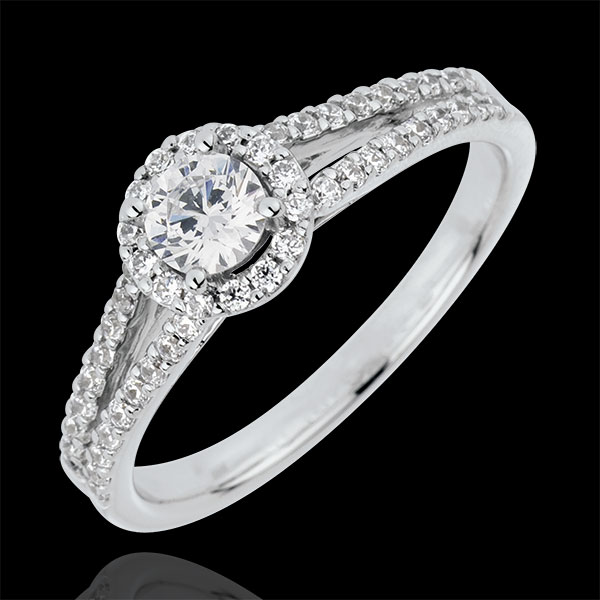 Anillo de compromiso Destino - Josefina - oro amarillo 18 quilates - diamante 0.3 quilates