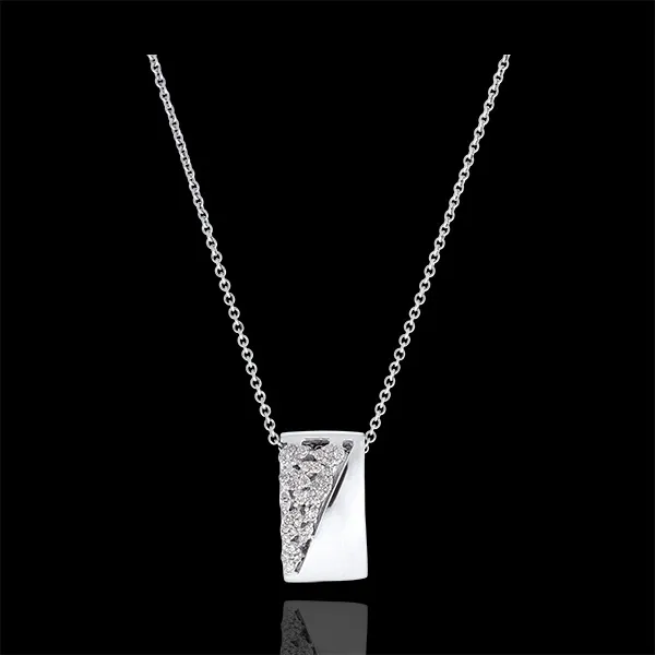 Collar Destino - Constancia - oro blanco de 9 quilates y diamantes