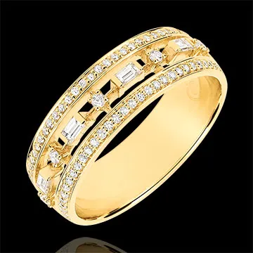 Anillo Destino - Pequeña Emperatriz - oro amarillo 18 quilates - 71 diamantes