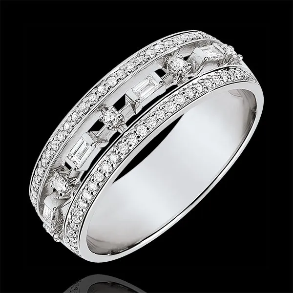 Anillo Destino - Pequeña Emperatriz - 71 diamantes - oro blanco 9 quilates