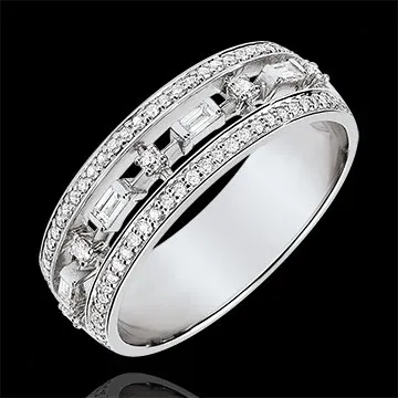 Anillo Destino - Pequeña Emperatriz - 71 diamantes - oro blanco 9 quilates