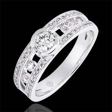 Anillo de compromiso Destino - Filipina - oro blanco de 18 quilates y diamantes