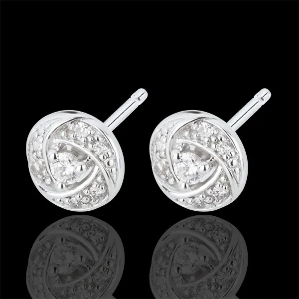 Orecchini Destino - Artemide - Oro bianco 18 carati -Diamanti -0.15 carati