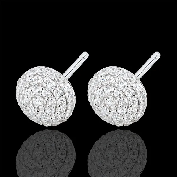 Pendientes Destino - Olga - oro blanco 18 quilates y diamantes