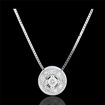 Collana Destino - Ludmilla - Oro bianco - 9 carati - 10 Diamanti