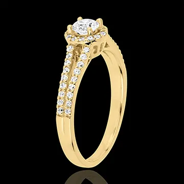 Anillo de compromiso Destino - Josefina - oro amarillo 18 quilates - diamante 0.3 quilates