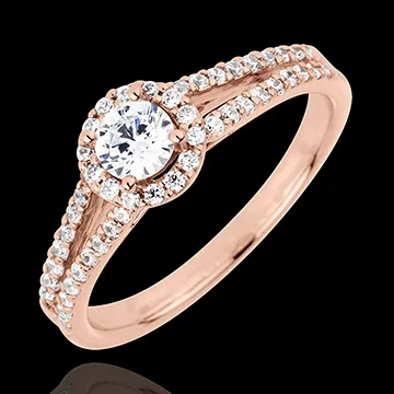 Anillo de compromiso Destino - Josefina - oro rosa 18 quilates - diamante 0.3 quilates
