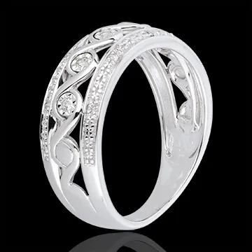 Anillo Destino - Diana - oro blanco 18 quilates y diamantes