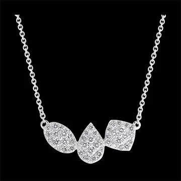 Collar Destino - Cléo - oro blanco de 9 quilates y diamantes