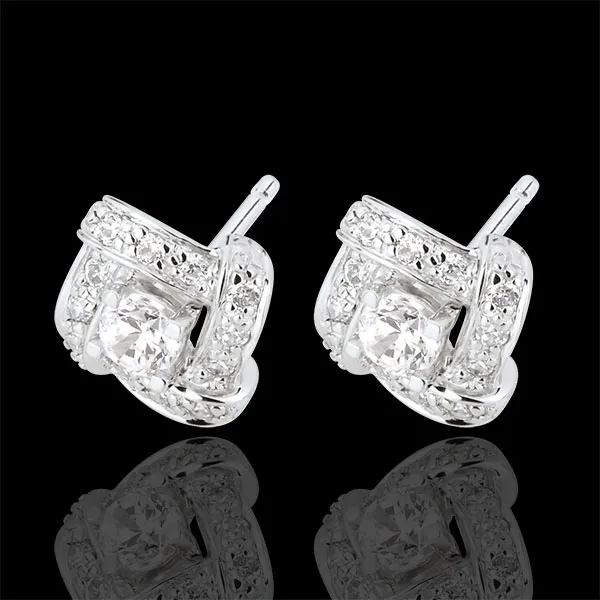 Pendientes Destino - Princesa Persa - oro blanco 18 quilates y diamantes