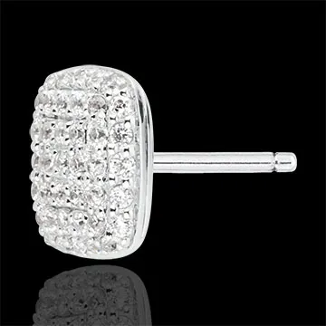 Pendientes Cojín - oro blanco 18 quilates y diamantes