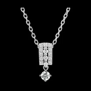 Collana Destino - Medici - diamanti e oro bianco 18 carati