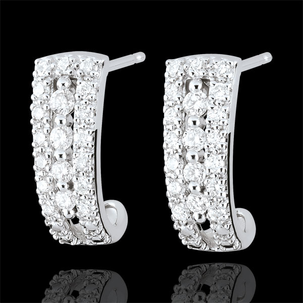 Destiny Hoop Earrings - Medici - diamonds and 18 carat white gold