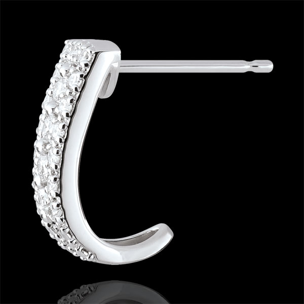 Destiny Hoop Earrings - Medici - diamonds and 9 carat white gold