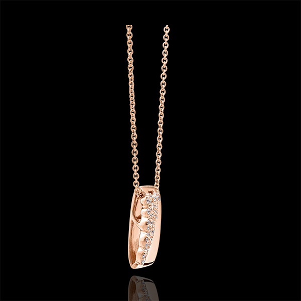 Destiny Necklace - Constance - pink gold 9 carats and diamonds