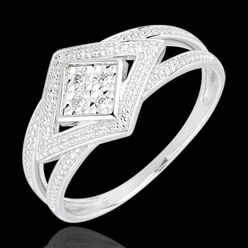 Ring Destiny - Andromache - 18 karaat witgoud met diamanten