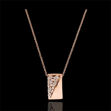 Halsketting Lotsbestemming - Constance - 18 karaat rosegoud en diamanten