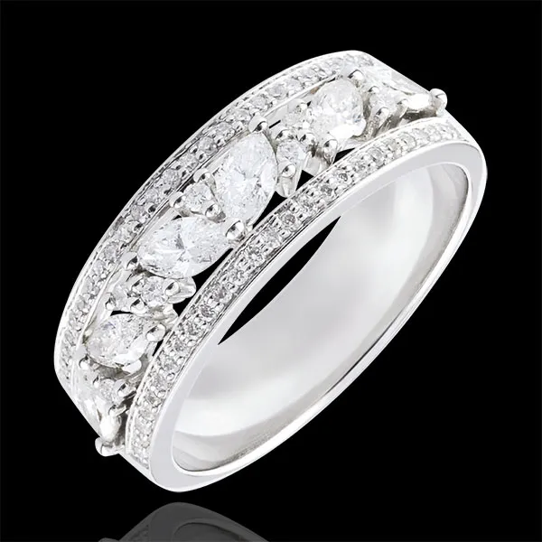 Ring Destiny - Byzantijns - 18 karaat witgoud met Diamanten