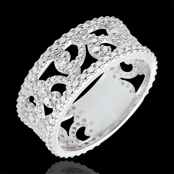 Witgouden en diamanten Destiny ring - Varda - 18 karaat goud