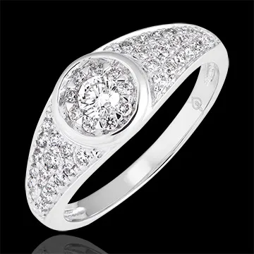 Verlovingsring Leven - Appoline - wit goud 18 karaat en diamanten