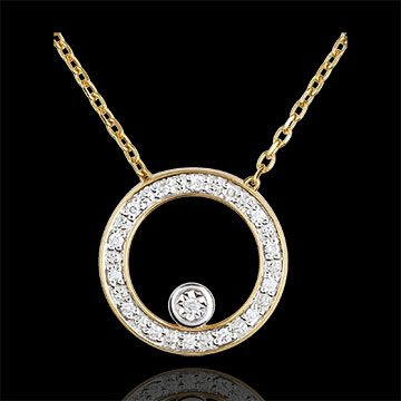 Halsketting Elegantie Circel 9 karaat geelgoud