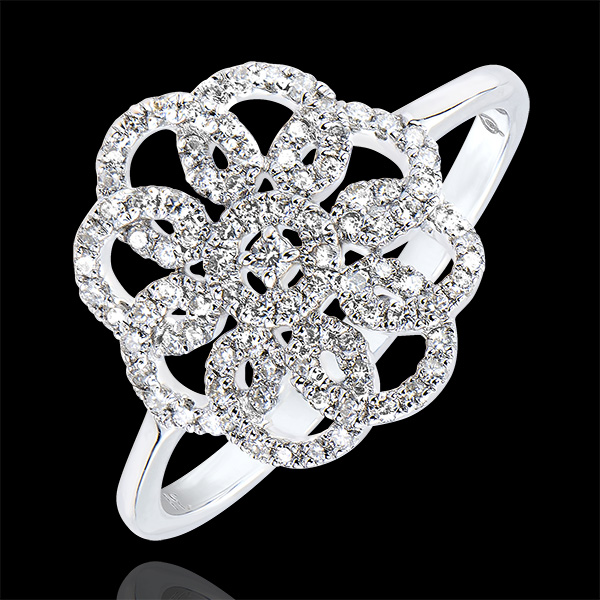Destiny Ring - Arabesque - white gold 9 carats and diamonds