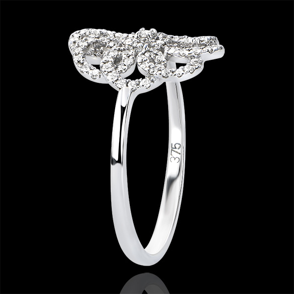 Destiny Ring - Arabesque - white gold 9 carats and diamonds