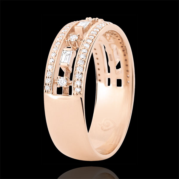 Destiny Ring - Little Empress - 71 diamonds - pink gold 18 carats