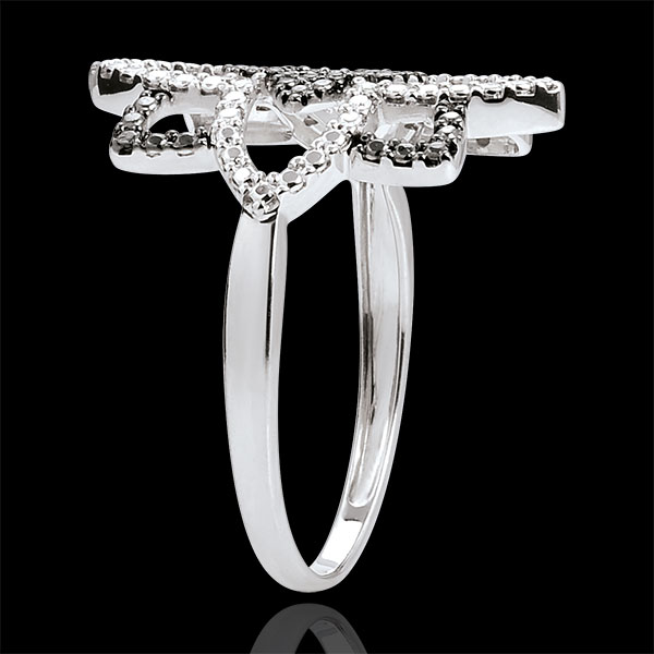 Destiny ring -  Moonflower - white gold and diamonds - 18 carat
