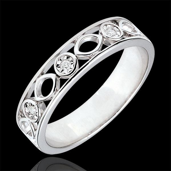 Destiny Wedding Band - Apolyne - with 3 Diamonds - 18 carats