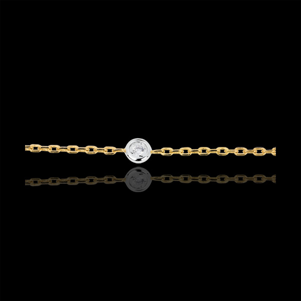 Diamantarmband Sternbild in Weiß-und Gelbgold 