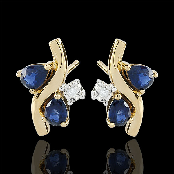 Diamond and Sapphire Algoma Earrings