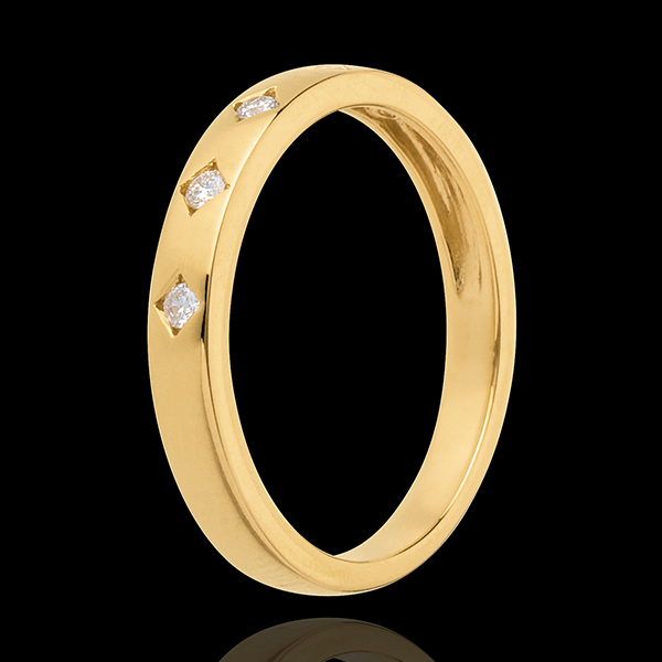 Diamond drops wedding ring - 5 diamonds