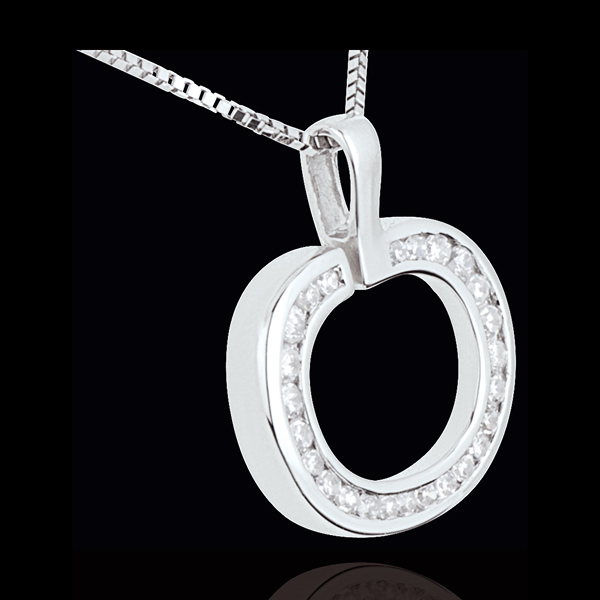 Diapple Pendentif - 25 diamants - 0.15 carat - or blanc 18 carats