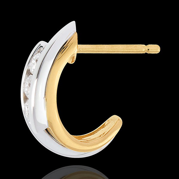 Double-arch trilogy earrings - 0.3 carat - 6 diamonds