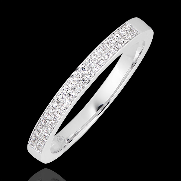 Double River Ring - 18K White Gold and Diamonds