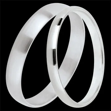 Dúo de alianzas Atelier - Oro blanco - 9 quilates