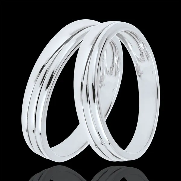 Dúo de alianzas Triya oro blanco