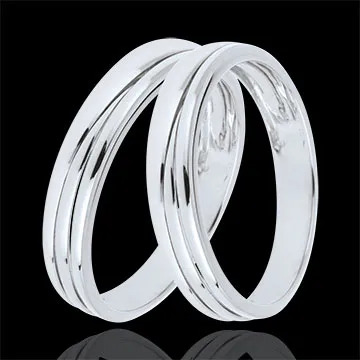 Dúo de alianzas Triya oro blanco